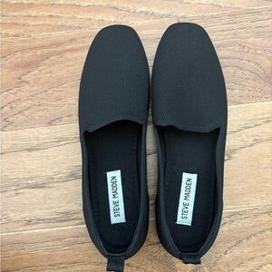 Steve Madden Black Slip-On Loafers